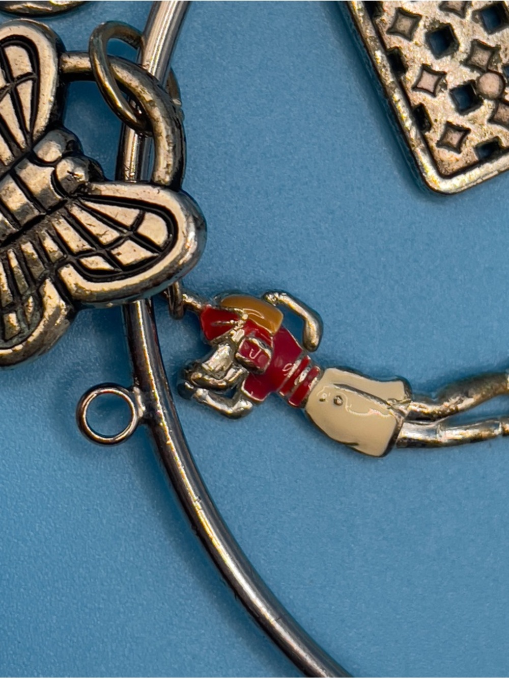 Serenity Loaded Charm Bangle • Turtle Mermaid Peace Clover • Gift Boxed - Picture 11 of 17
